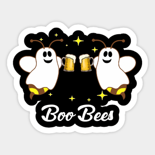 Beer Lover - Funny Beer Boo Bees Couples Halloween Sticker